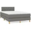 Image de Sommier À Lattes De Lit Matelas Led Gris Foncé 120x190 Cm Tissu Vidaxl