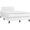 Image de Sommier    Lattes De Lit Matelas Led Blanc 120x190 Cm Similicuir Vidaxl