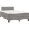Image de Sommier À Lattes De Lit Avec Matelas Led Gris Clair 120x190 Cm Vidaxl