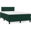 Image de Sommier À Lattes De Lit Avec Matelas Led Vert Foncé 120x190 Cm Vidaxl