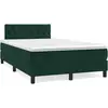 Image de Sommier À Lattes De Lit Avec Matelas Led Vert Foncé 120x190 Cm Vidaxl
