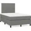 Image de Sommier    Lattes De Lit Matelas Led Gris Fonc © 120x190 Cm Tissu Vidaxl