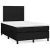 Image de Sommier    Lattes De Lit Matelas Et Led Noir 120x190 Cm Tissu Vidaxl