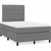 Image de Sommier À Lattes De Lit Matelas Led Gris Foncé 120x190 Cm Tissu Vidaxl