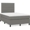 Image de Sommier À Lattes De Lit Matelas Led Gris Foncé 120x190 Cm Tissu Vidaxl