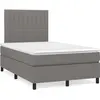 Image de Sommier À Lattes De Lit Matelas Led Gris Foncé 120x190 Cm Tissu Vidaxl