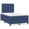 Image de vidaXL Sommier à lattes de lit matelas et LED bleu 120x190 cm tissu 3270217