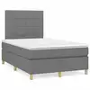 Image de Sommier À Lattes De Lit Matelas Led Gris Foncé 120x190 Cm Tissu Vidaxl