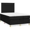 Image de Sommier    Lattes De Lit Matelas Et Led Noir 120x190 Cm Tissu Vidaxl
