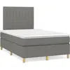 Image de Sommier À Lattes De Lit Matelas Led Gris Foncé 120x190 Cm Tissu Vidaxl