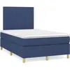 Image de Sommier    Lattes De Lit Matelas Et Led Bleu 120x190 Cm Tissu Vidaxl