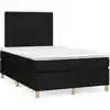 Image de Sommier À Lattes De Lit Matelas Et Led Noir 120x190 Cm Tissu Vidaxl