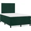 Image de Sommier À Lattes De Lit Avec Matelas Led Vert Foncé 120x190 Cm Vidaxl
