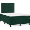 Image de Sommier À Lattes De Lit Avec Matelas Led Vert Foncé 120x190 Cm Vidaxl