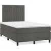 Image de Sommier À Lattes De Lit Avec Matelas Led Gris Foncé 120x190 Cm Vidaxl