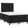 Image de Sommier À Lattes De Lit Et Matelas Led Noir 120x190 Cm Velours Vidaxl