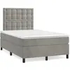 Image de Sommier    Lattes De Lit Avec Matelas Led Gris Clair 120x190 Cm Vidaxl