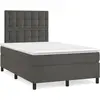 Image de Sommier À Lattes De Lit Avec Matelas Led Gris Foncé 120x190 Cm Vidaxl