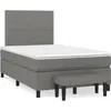 Image de Sommier À Lattes De Lit Avec Matelas Gris Foncé 120x190cm Tissu Vidaxl