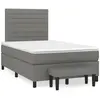Image de Sommier À Lattes De Lit Avec Matelas Gris Foncé 120x190cm Tissu Vidaxl