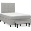 Image de Sommier    Lattes De Lit Et Matelas Gris Clair 120x190 Cm Tissu Vidaxl