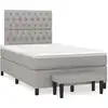 Image de Sommier À Lattes De Lit Et Matelas Gris Clair 120x190 Cm Tissu Vidaxl