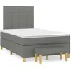 Image de Sommier À Lattes De Lit Avec Matelas Gris Foncé 120x190cm Tissu Vidaxl