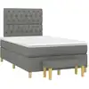 Image de Sommier À Lattes De Lit Avec Matelas Gris Foncé 120x190cm Tissu Vidaxl