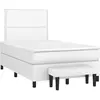 Image de Sommier    Lattes De Lit Avec Matelas Blanc 120x190cm Similicuir Vidaxl