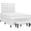 Image de Sommier À Lattes De Lit Avec Matelas Blanc 120x190cm Similicuir Vidaxl