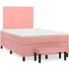Image de Sommier À Lattes De Lit Avec Matelas Rose 120x190 Cm Velours Vidaxl