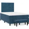 Image de Sommier    Lattes De Lit Et Matelas Bleu Fonc © 120x190cm Velours Vidaxl
