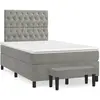 Image de Sommier À Lattes De Lit Et Matelas Gris Clair 120x190cm Velours Vidaxl