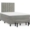 Image de Sommier    Lattes De Lit Et Matelas Gris Clair 120x190cm Velours Vidaxl