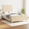 Image de vidaXL Cadre de Lit avec Tête de Lit Lit Rembourré Lit Double Lit Adulte de Chambre à Coucher Intérieur Moderne Crème 3270504