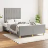 Image de Cadre De Lit Sans Matelas Gris Clair 120x190 Cm Tissu Vidaxl