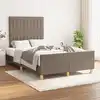 Image de Cadre De Lit Sans Matelas Taupe 120x190 Cm Tissu Vidaxl