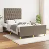 Image de Cadre De Lit Sans Matelas Taupe 120x190 Cm Tissu Vidaxl