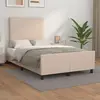 Image de Cadre De Lit Sans Matelas Cappuccino 120x190 Cm Similicuir Vidaxl