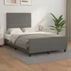 Image de Cadre De Lit Sans Matelas Gris 120x190 Cm Similicuir Vidaxl