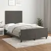 Image de Cadre De Lit Sans Matelas Gris Foncé 120x190 Cm Velours Vidaxl
