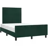 Image de Cadre De Lit Sans Matelas Vert Foncé 120x190 Cm Velours Vidaxl