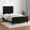 Image de Cadre De Lit Sans Matelas Noir 120x190 Cm Velours Vidaxl