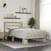 Image de Cadre De Lit Sans Matelas Chêne Sonoma 75x190 Cm Vidaxl