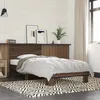 Image de vidaXL Cadre de lit chêne marron 100x200 cm bois dingénierie et métal lit lit dinvité lit simple 845741