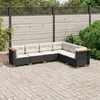 Image de vidaXL Salon de jardin 6 pcs avec coussins noir résine tressée 3261857