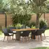 Image de Ensemble De Salle À Manger Pour Jardin 7 Pcs Noir Polyrotin Vidaxl