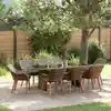 Image de Ensemble De Salle À Manger Pour Jardin 9 Pcs Gris Polyrotin Vidaxl