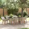 Image de Ensemble De Salle À Manger Pour Jardin 7 Pc Gris Clair Vidaxl