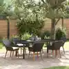Image de Ensemble De Salle À Manger Pour Jardin 7 Pcs Noir Polyrotin Vidaxl